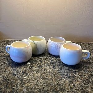 Project 62 Stoneware Cups Marbled Swirl Set of 4